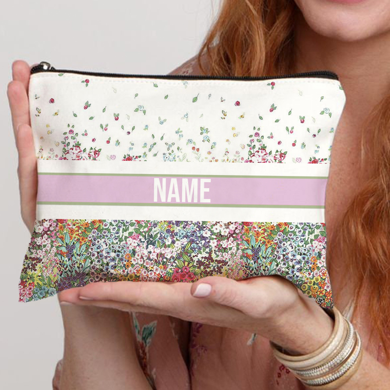 Luxury Skincare Brands - Custom Name Cosmetic Bag Trendy Women