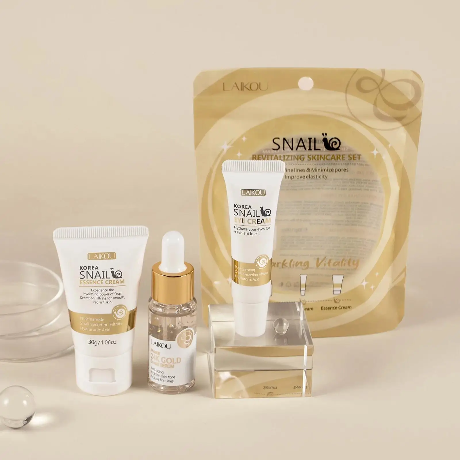 24K Gold Snail Repair Serum Ey - Luxury Skincare Set For Women review and price
